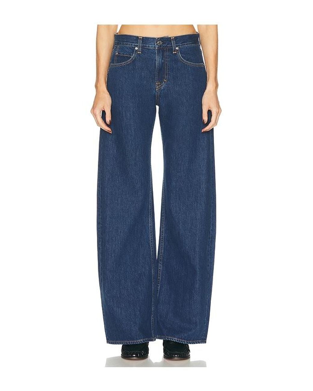 GRLFRND Blue Rory Short Rise Baggy