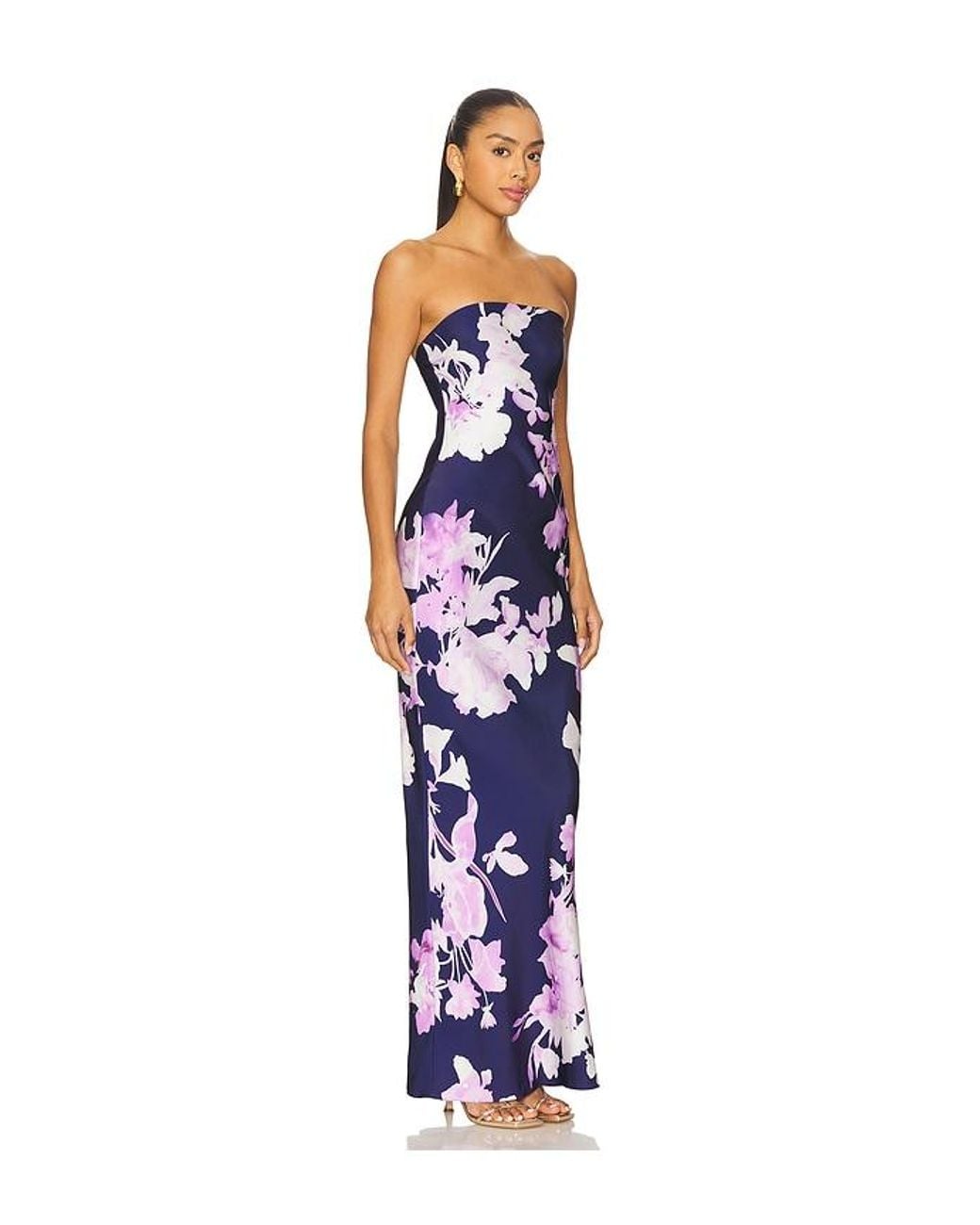 Rococo Sand Blue Strapless Maxi Dress