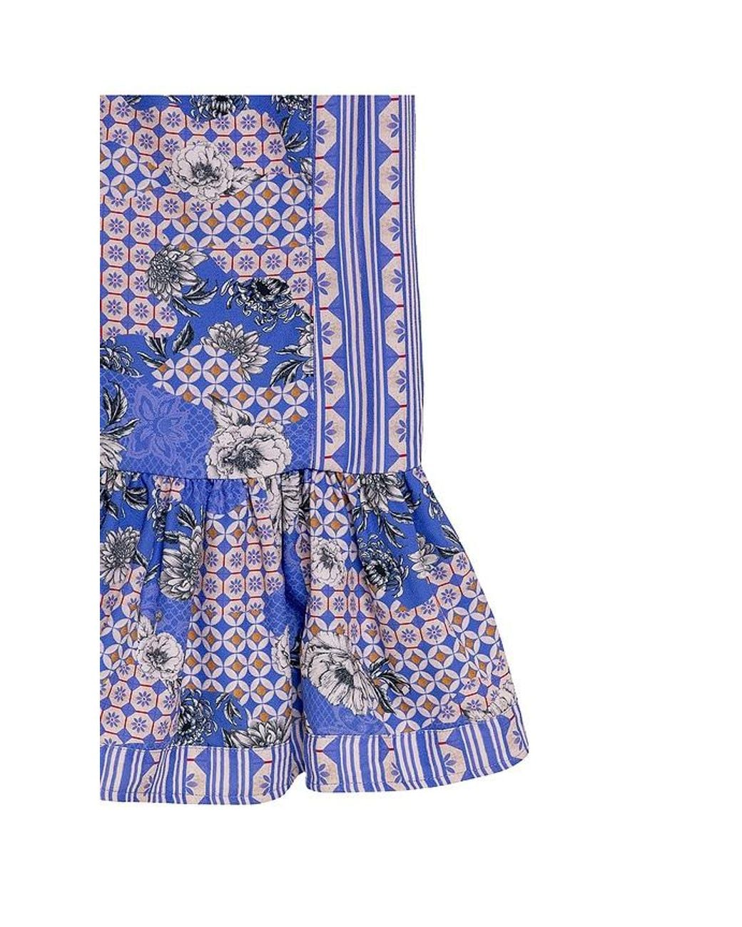 Agua Bendita Blue Kaio Quilt Dress