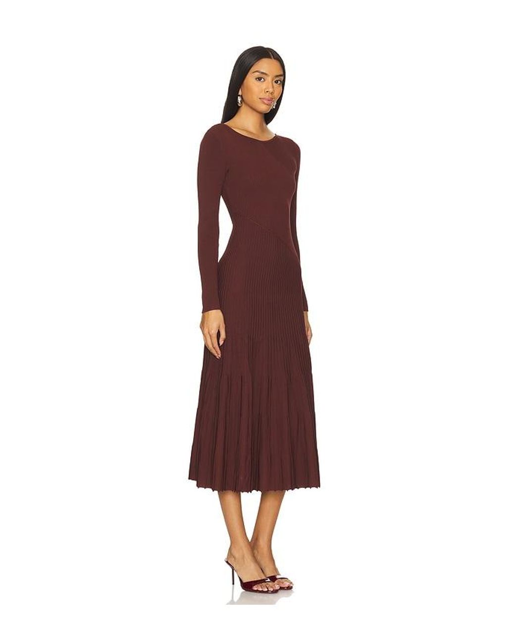 Line & Dot Red Chera Dress