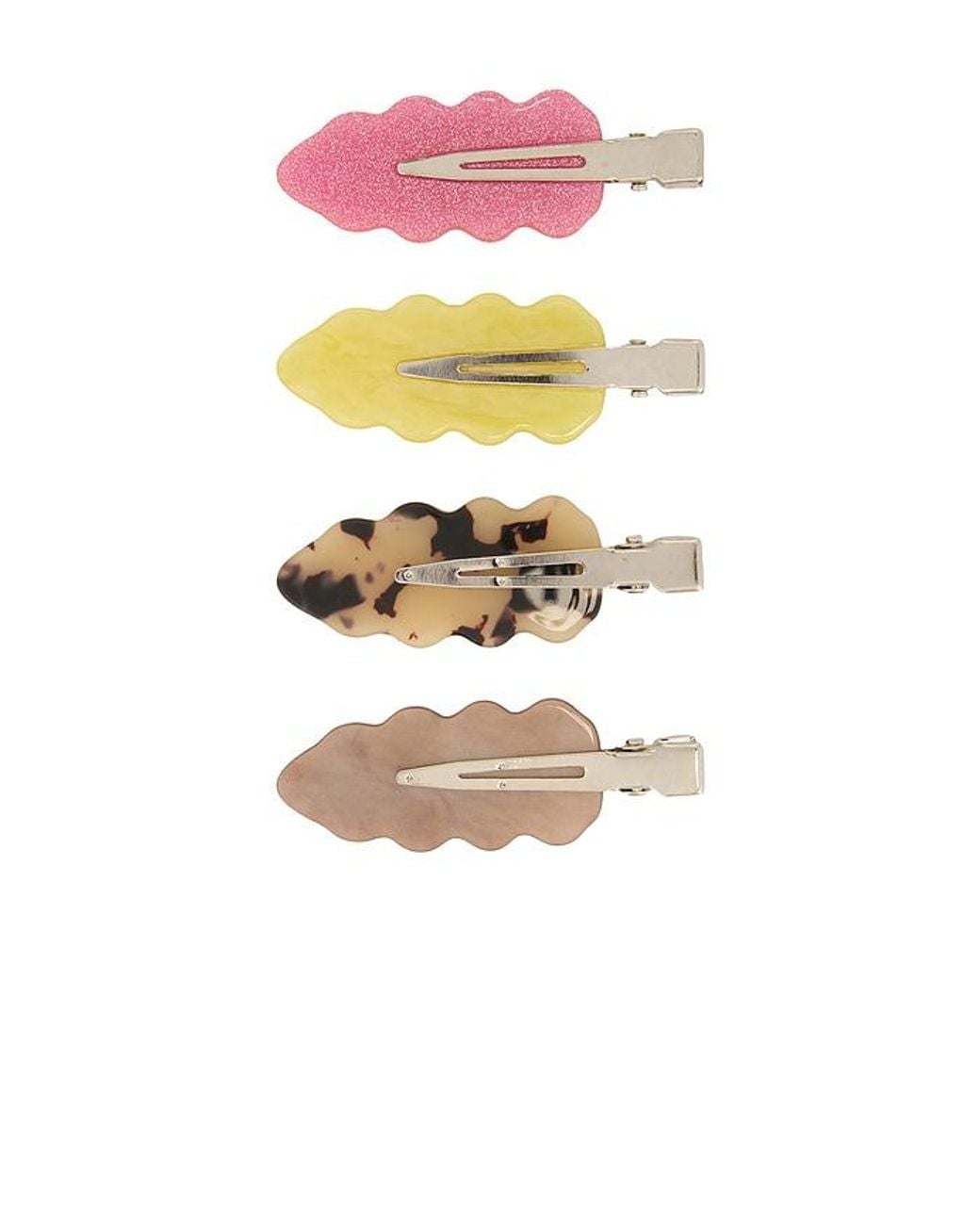 Frasier Sterling White Wavy Hair Clip Set