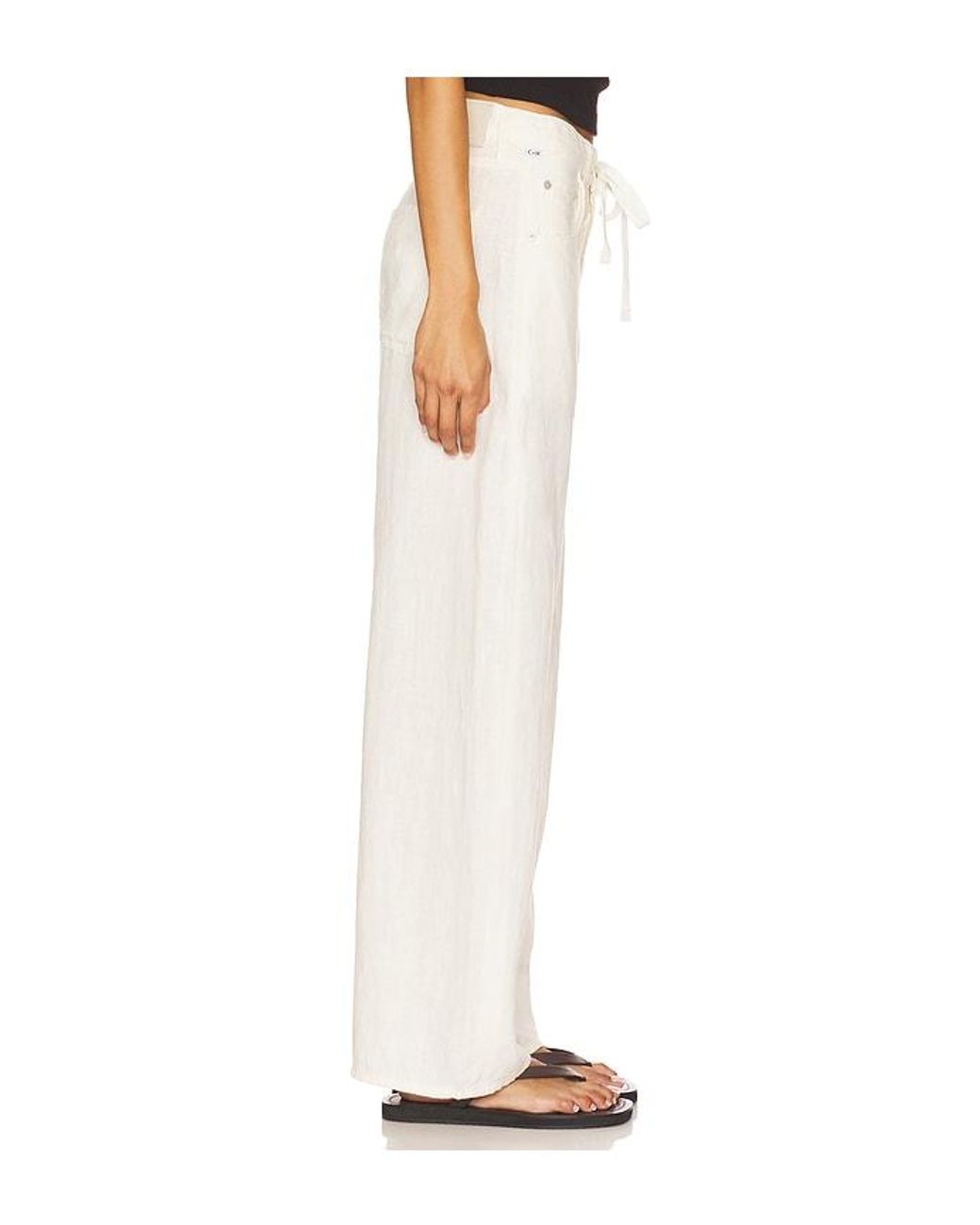 Citizens of Humanity White Brynn Drawstring Trouser
