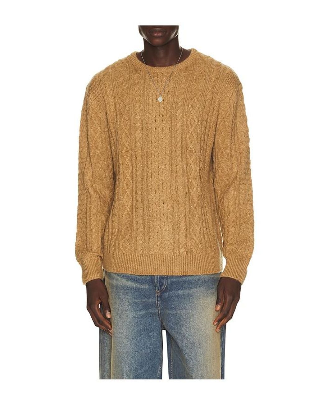 Rhythm Blue Mohair Fishermans Knit Sweater for men
