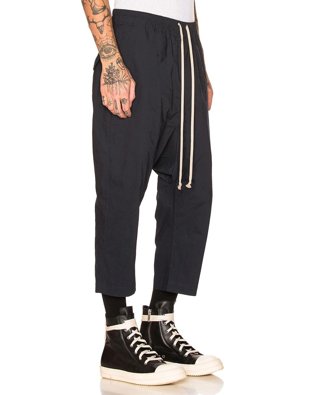 Rick Owens DRKSHDW Drawstring Cropped Pants for Men | Lyst