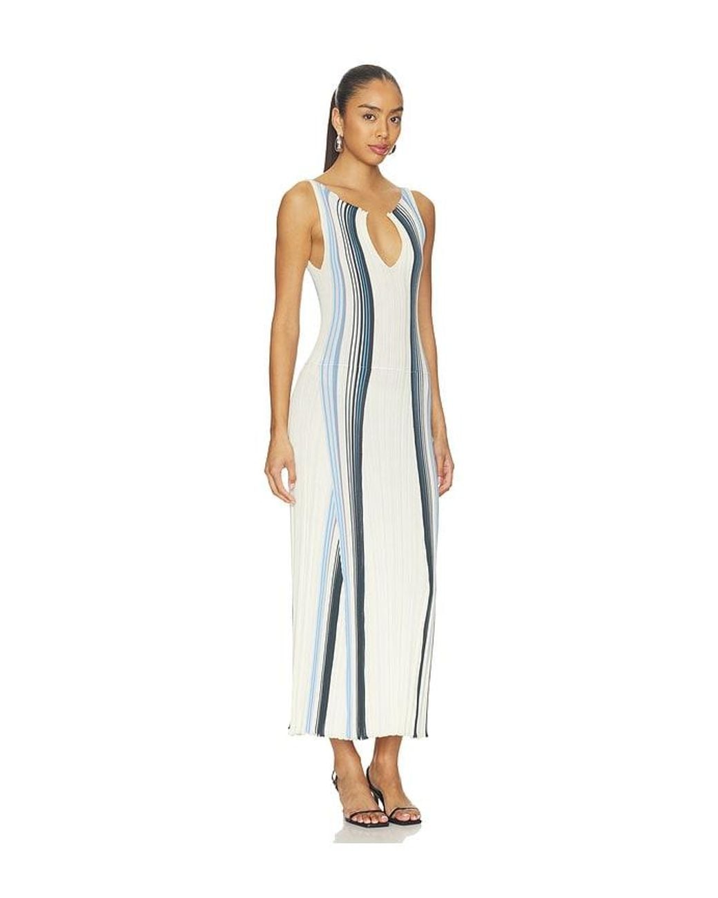 Theory White Drape Tank Dress