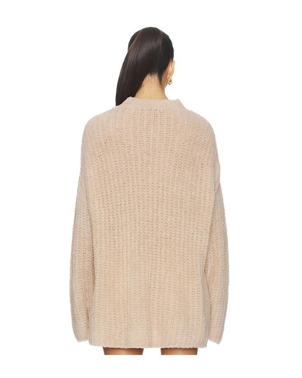LAPOINTE Natural Oversized Crew Neck Sweater