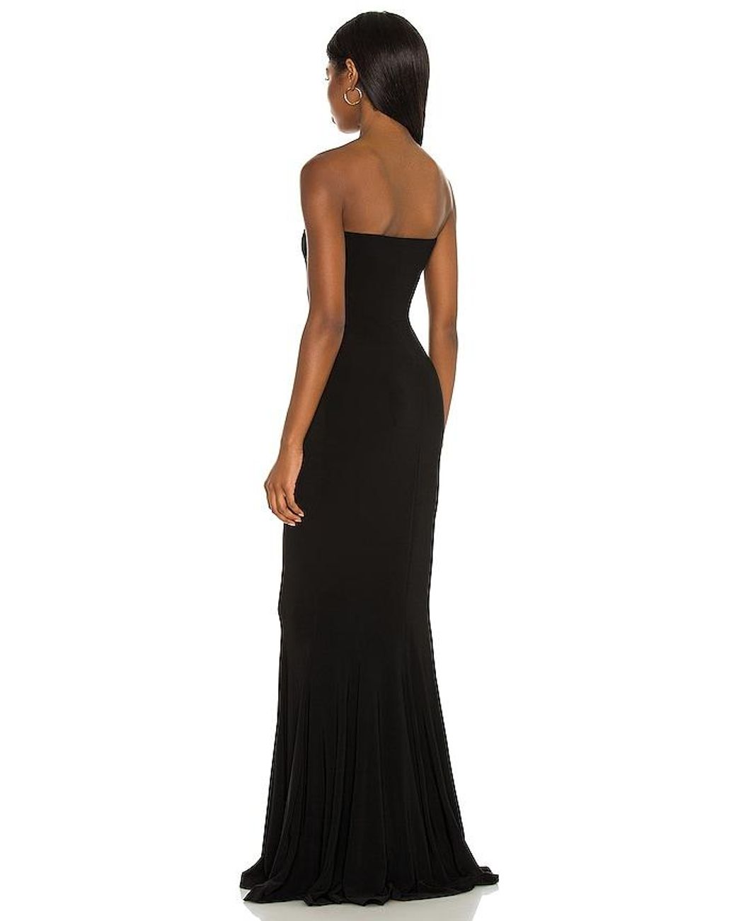 Norma Kamali Black X Revolve Strapless Fishtail Gown