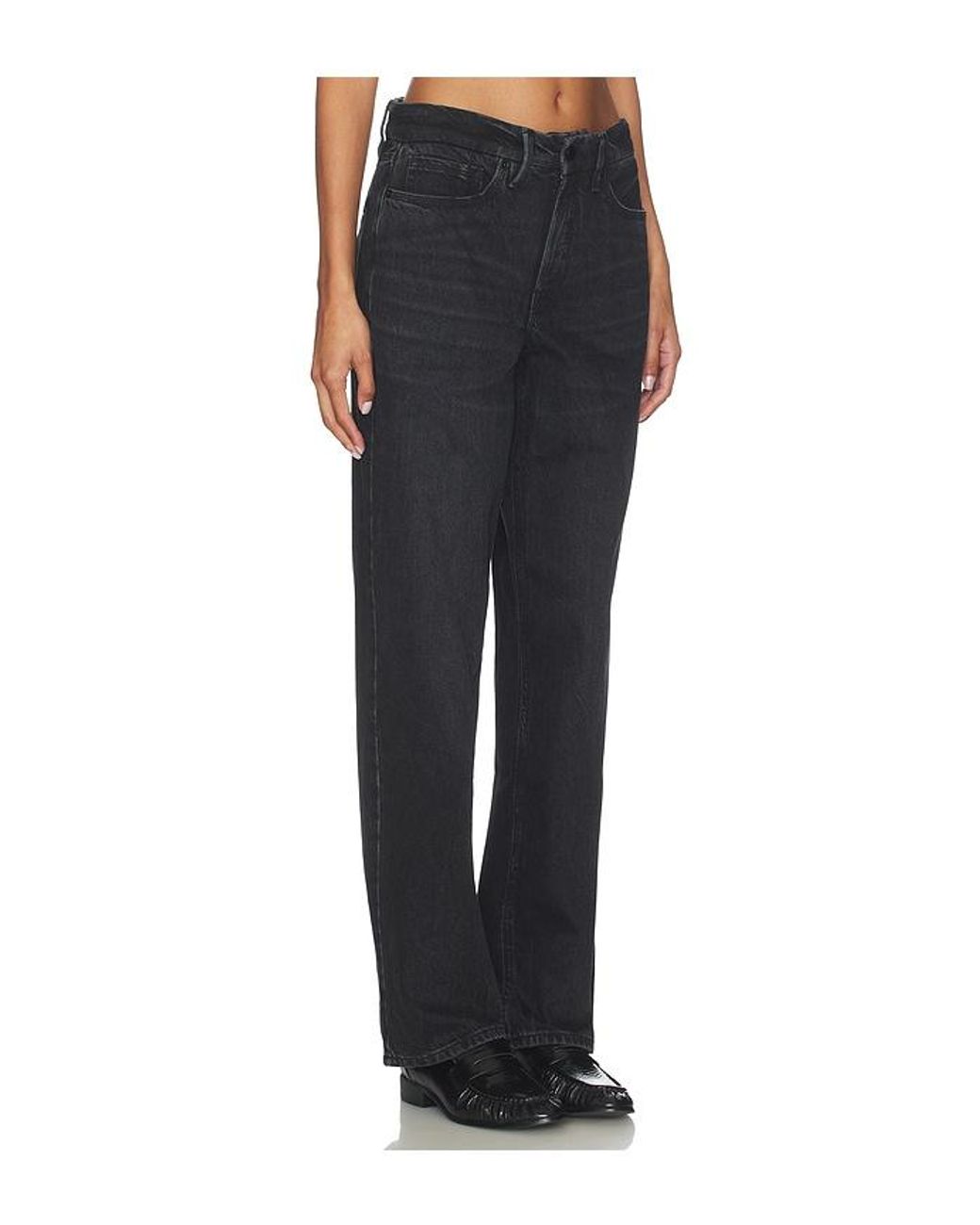 GOOD AMERICAN Black Good Petite 90S Relaxed Jeans