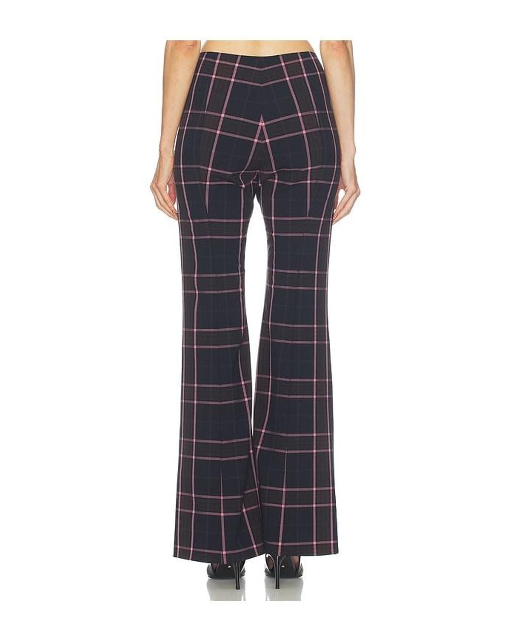Smythe Blue Pintuck Flare Pant