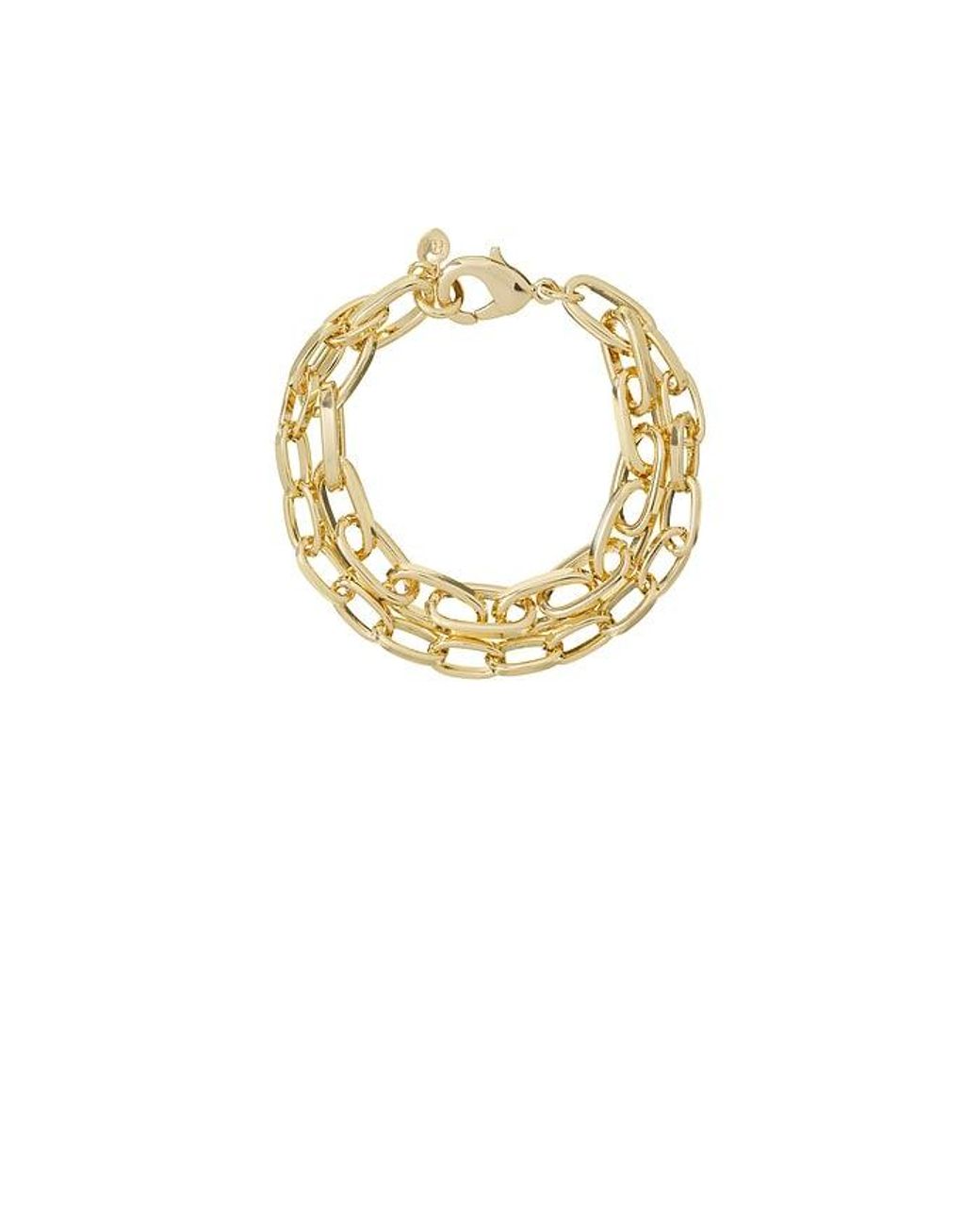 Roxanne Assoulin Metallic The Paperclip Double Chain Bracelet