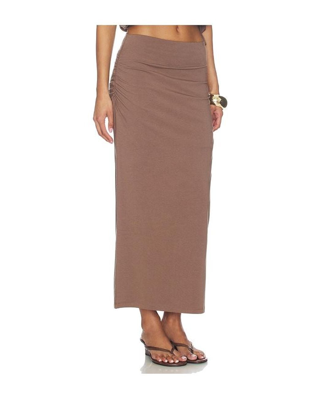 LNA Brown Calvin Skirt