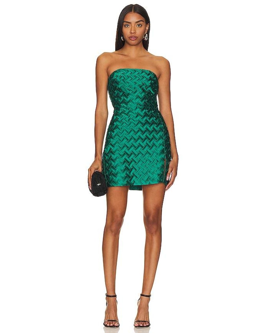 slim fit dress slacks Amanda Uprichard Janeiro Maxi in Green