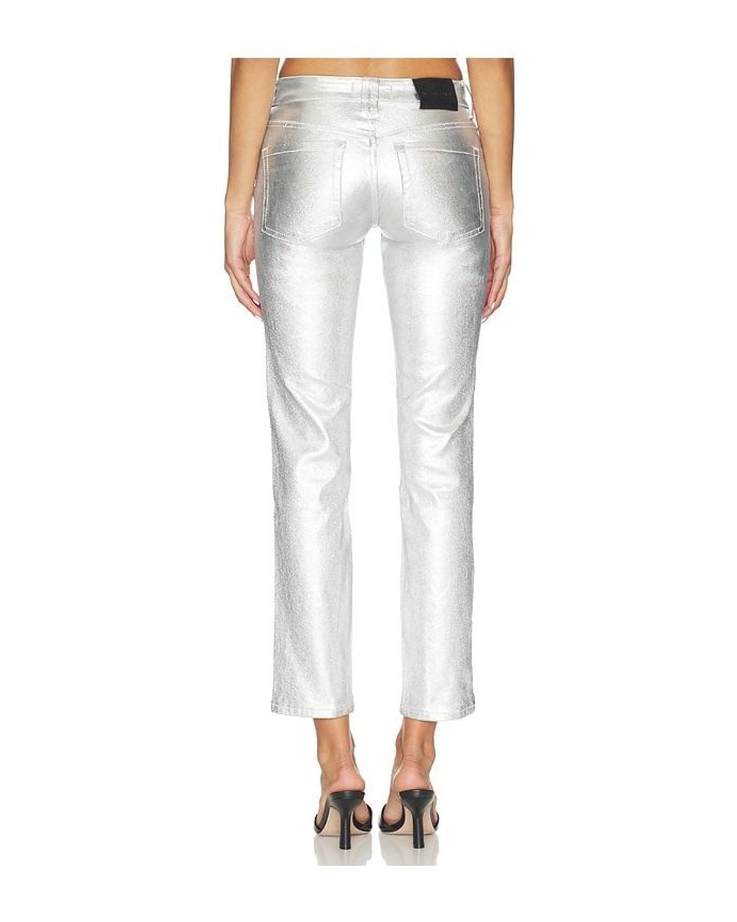 Free People White X We The Free Oracle Metallic Pant