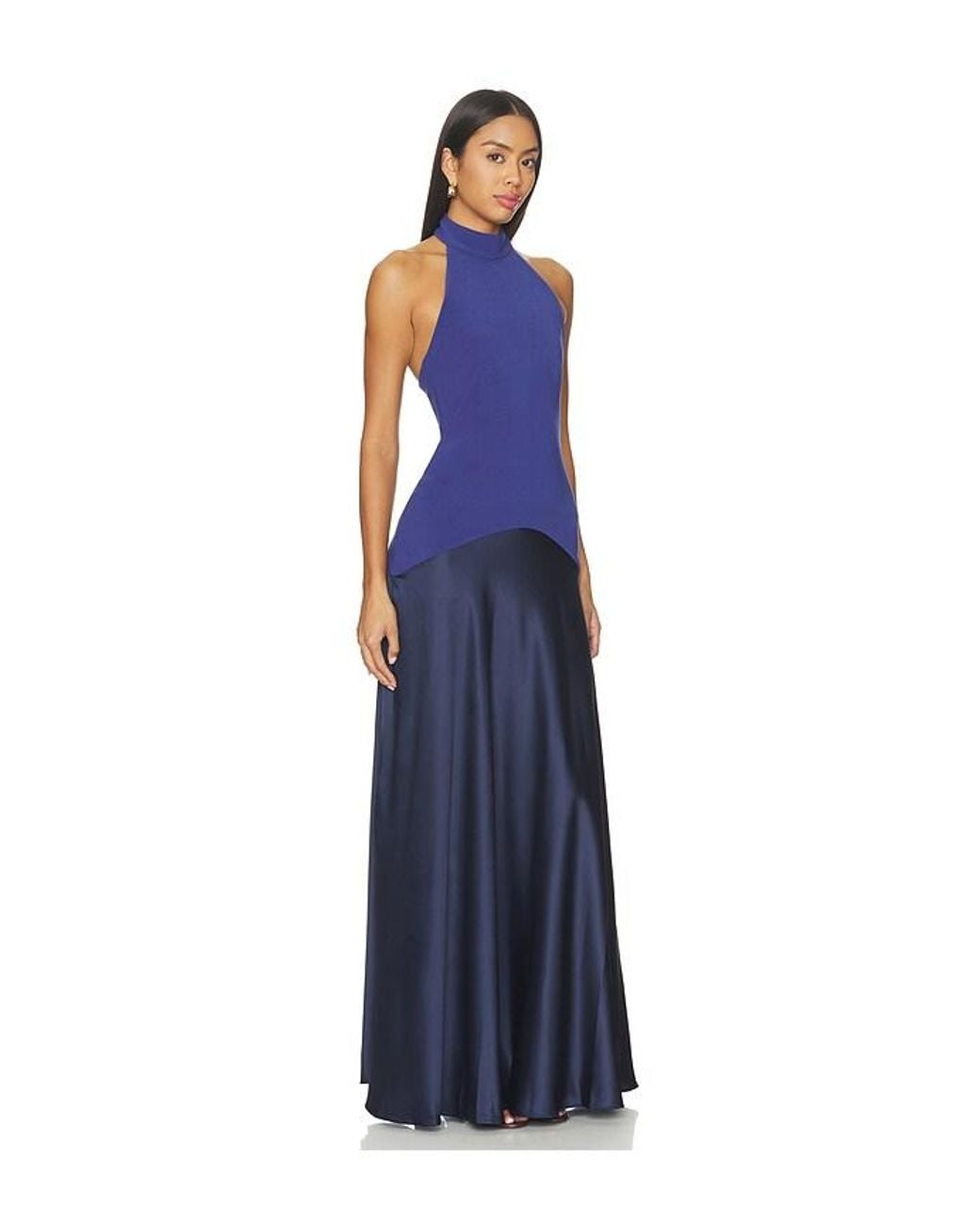 Nookie Blue Alice High Neck Maxi Dress
