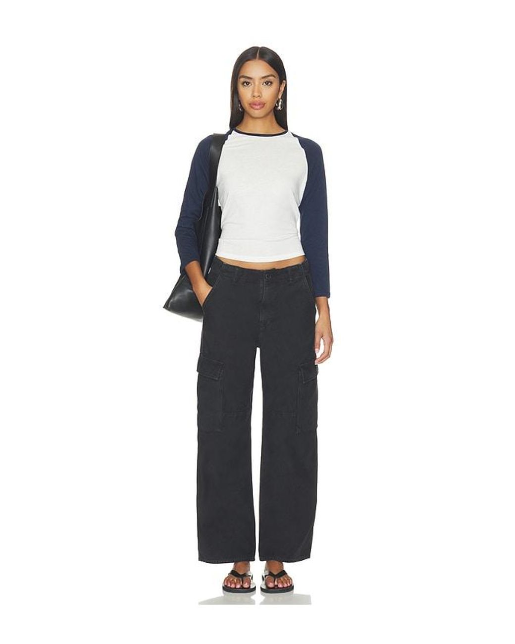 Citizens of Humanity Black Esme Cargo Trouser Washed