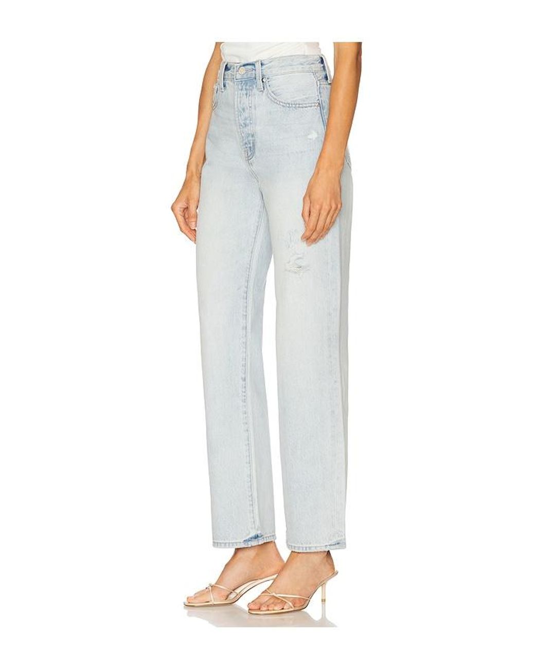 Pistola White Cassie High Rise Crop Straight Jeans