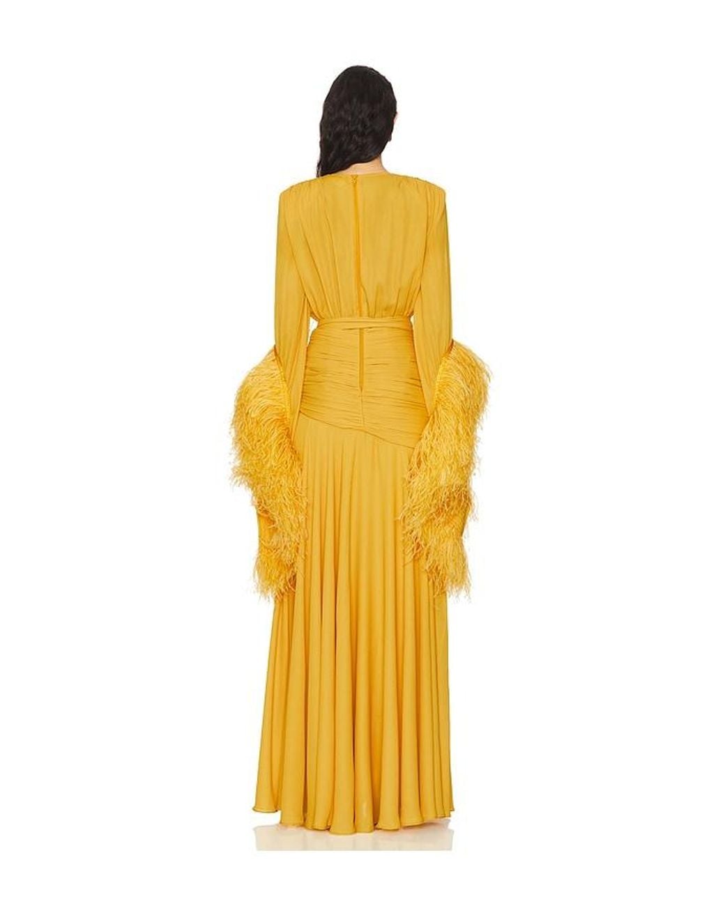 Bronx and Banco Yellow Geisha Maxi Dress