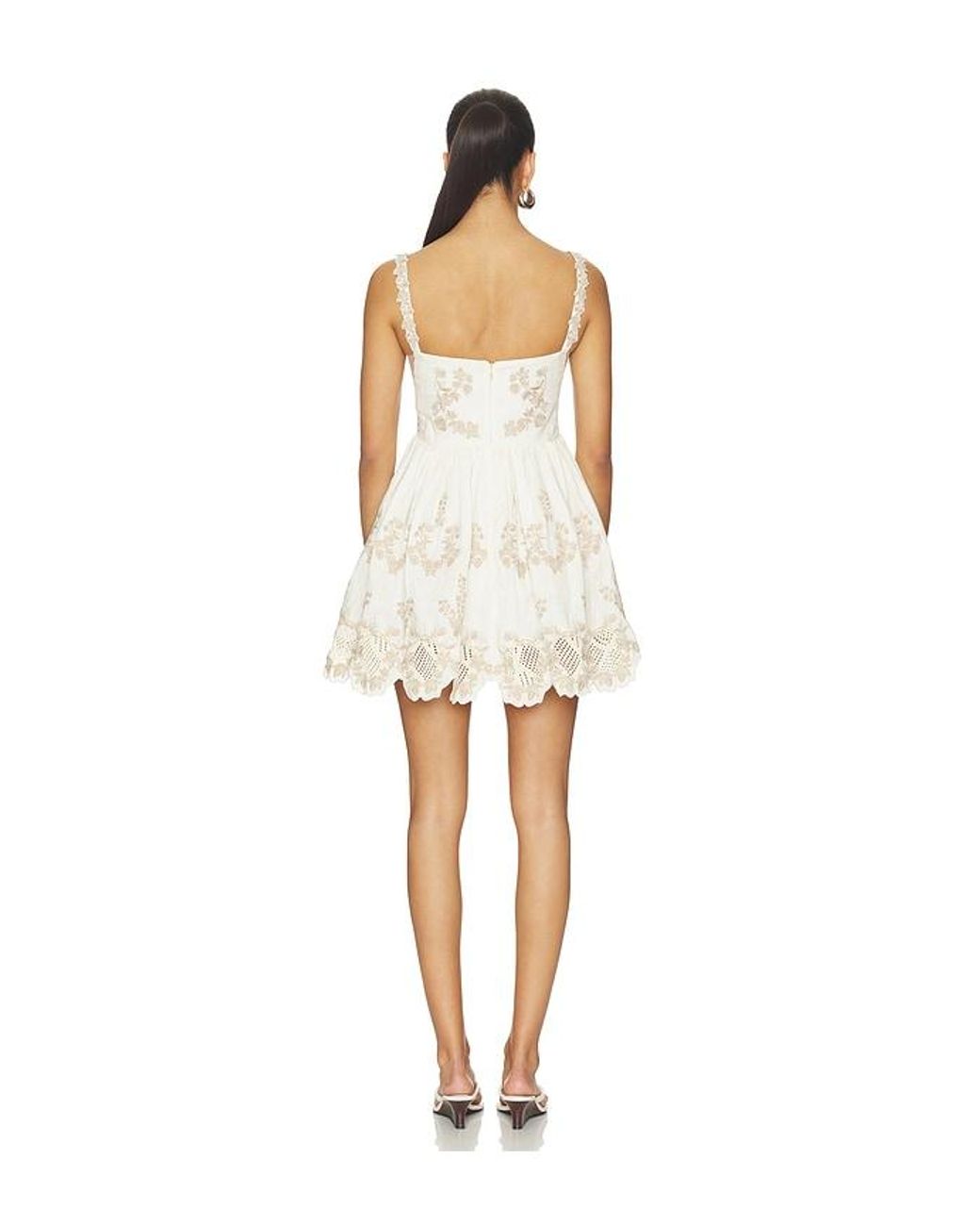 Agua Bendita White Mielero Mini Dress