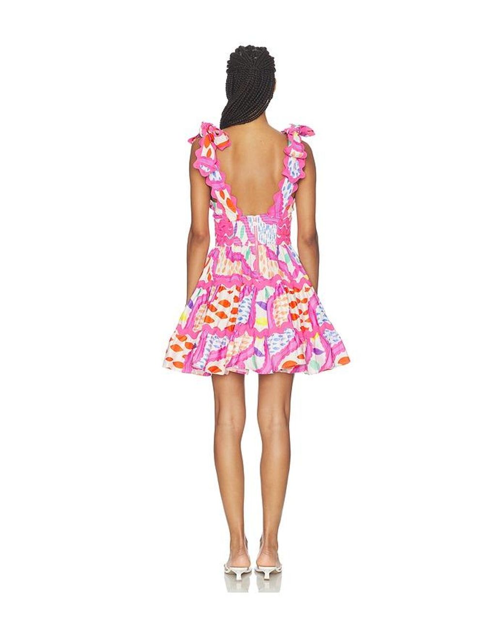 Celiab Red Cheli Floreat Dress