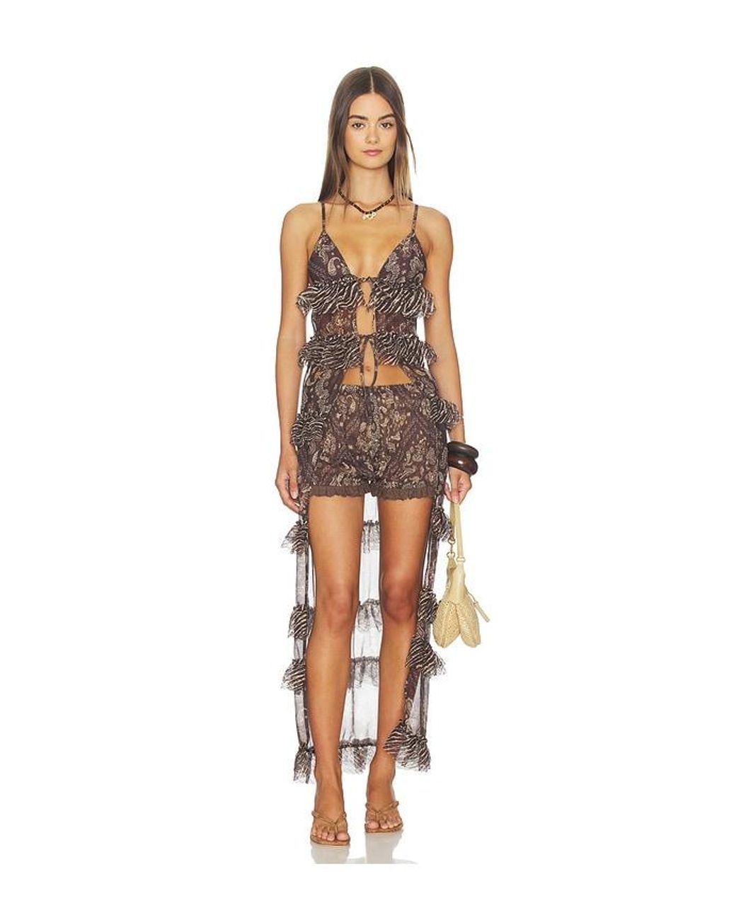 Agua Bendita Brown X Revolve Lavender Short