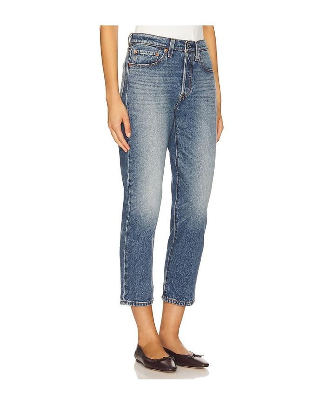 Levi's Blue 501 Crop