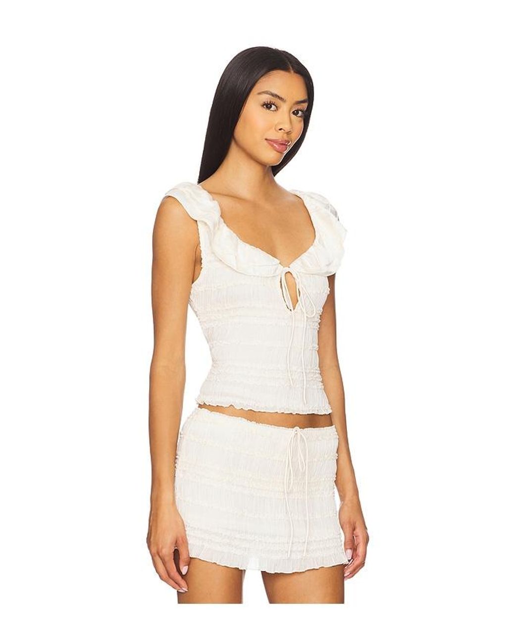 Tularosa White Madeleine Top