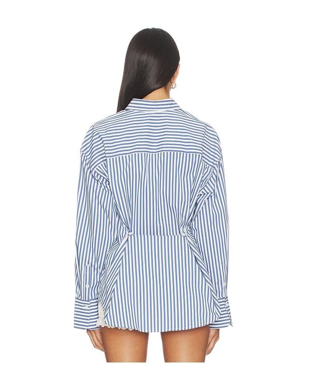 GOOD AMERICAN Blue Oversized Shirt