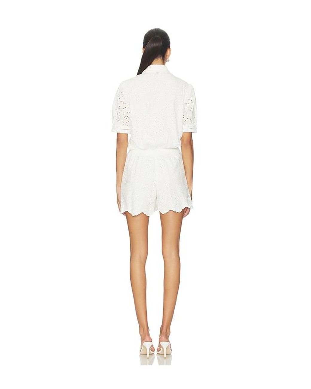 Poupette White Livia Short Jumpsuit