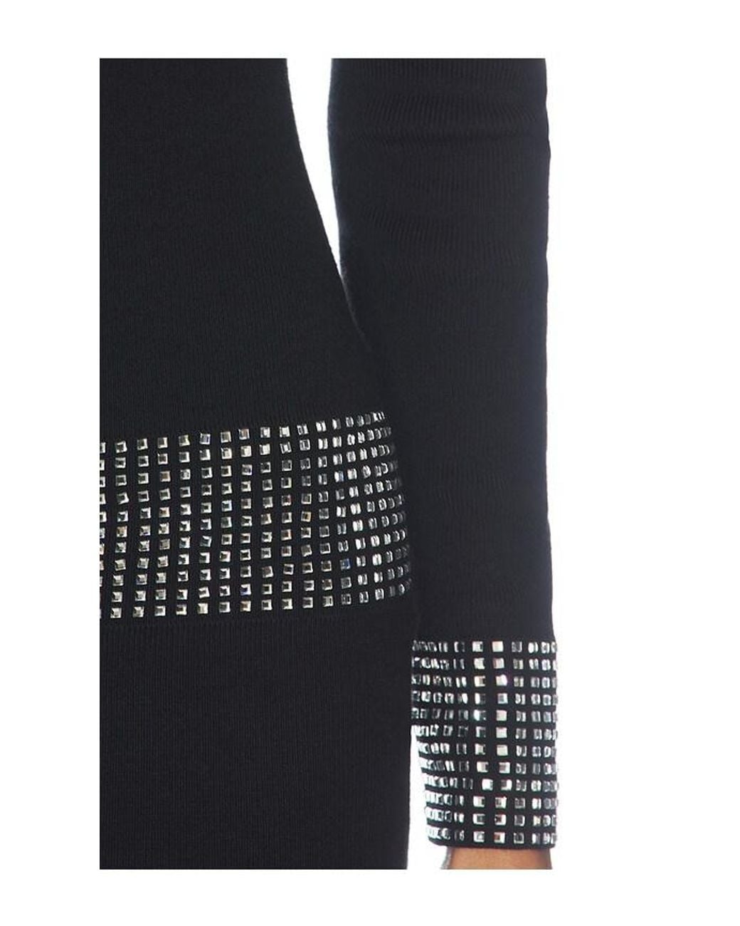 retroféte Black Naema Embellished Knit Dress