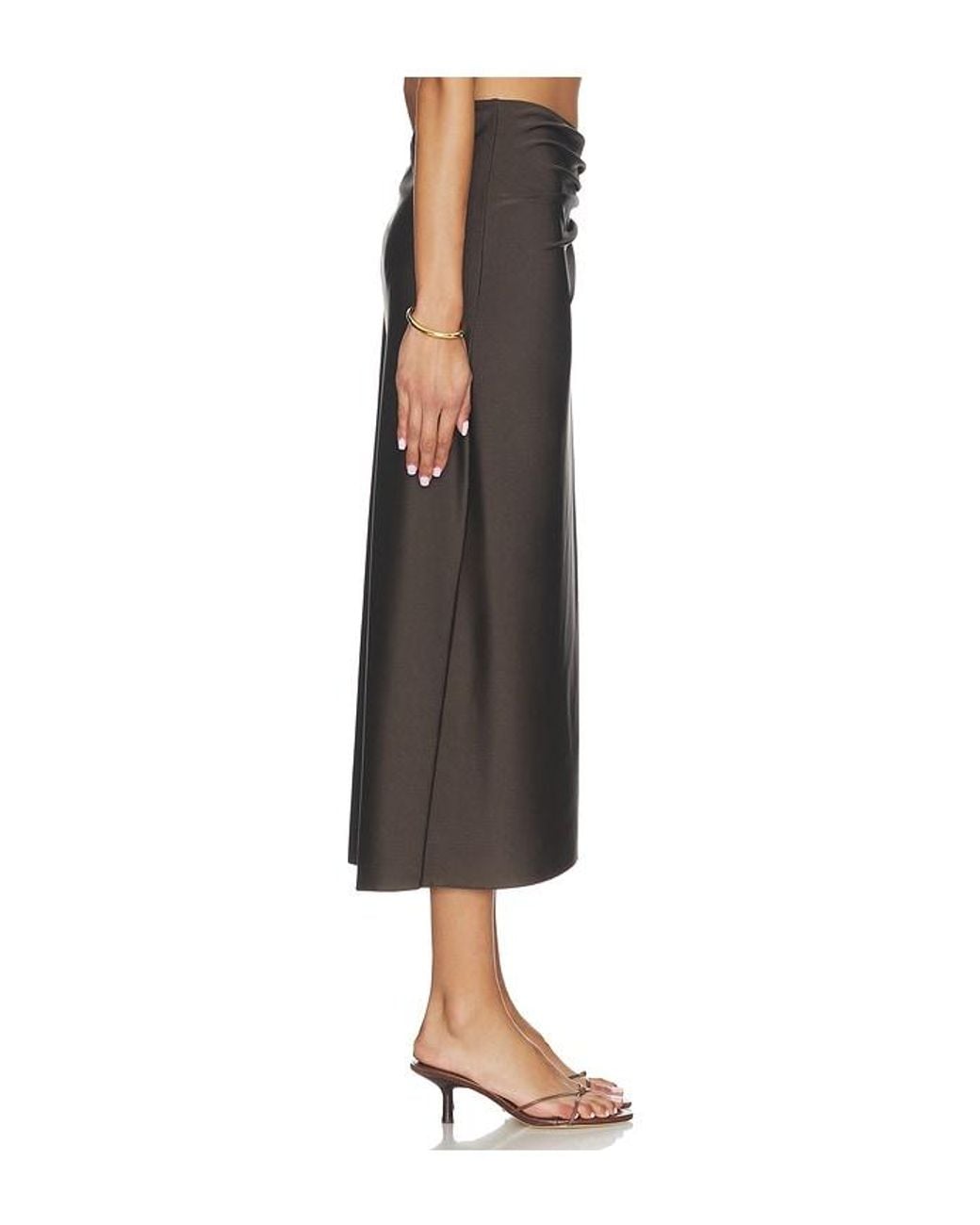 Jonathan Simkhai Black Eiana Shell Midi Skirt
