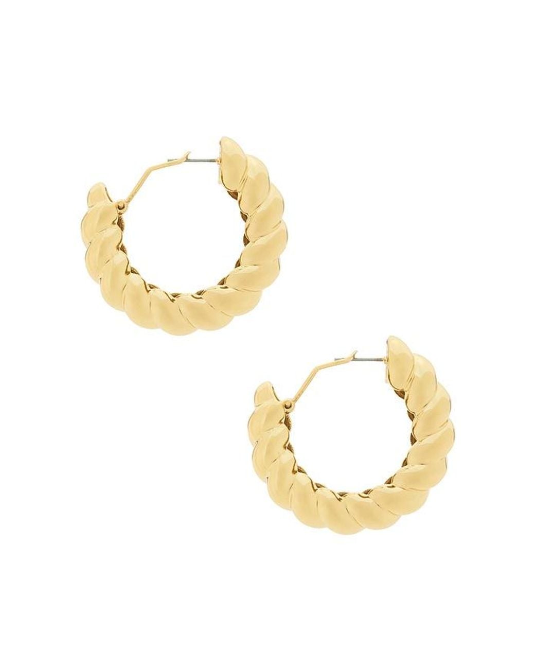 Eddie Borgo Metallic Torsade Hoop Earrings