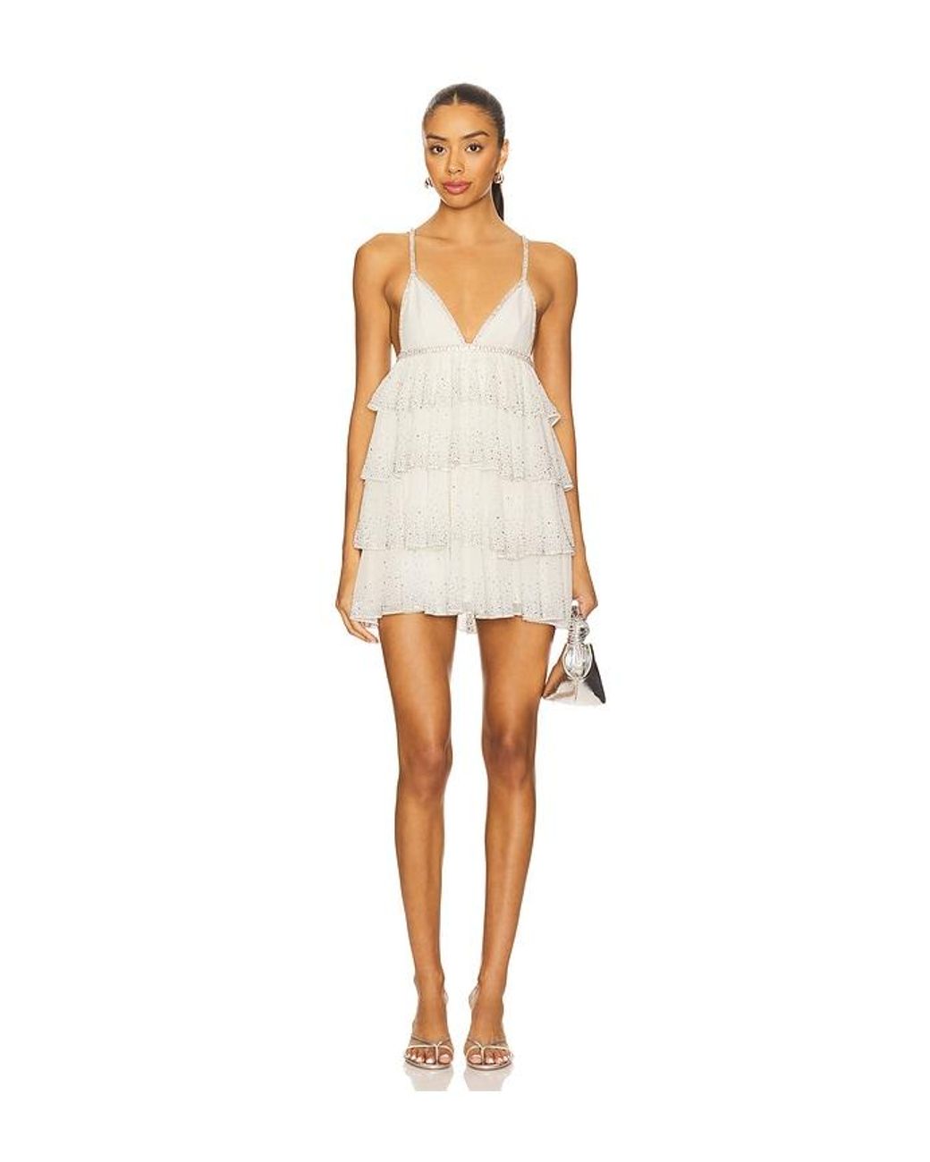 retroféte White Alora Dress