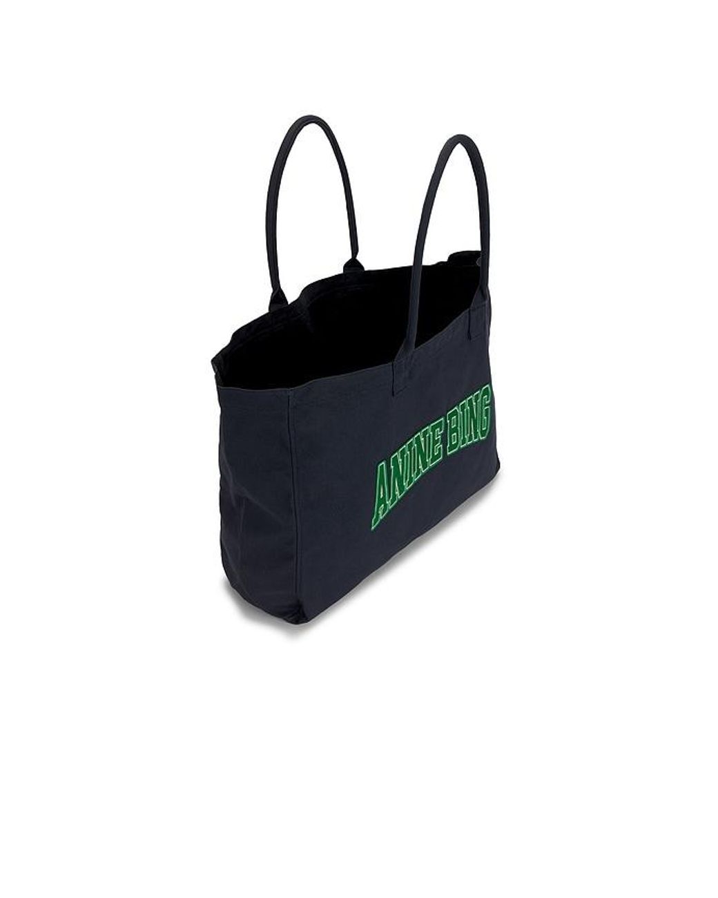 Anine Bing Black Leo Canvas Tote