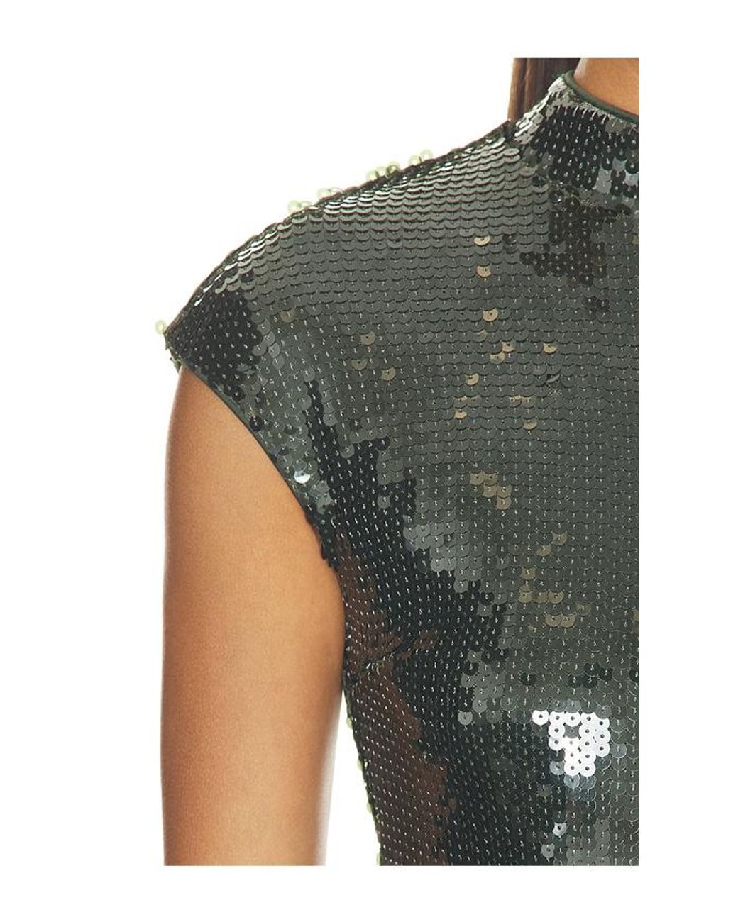 ROTATE BIRGER CHRISTENSEN Multicolor Sequins Maxi Train Dress