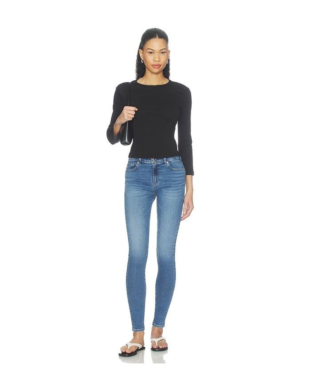 AG Jeans Blue Farrah Skinny Jeans