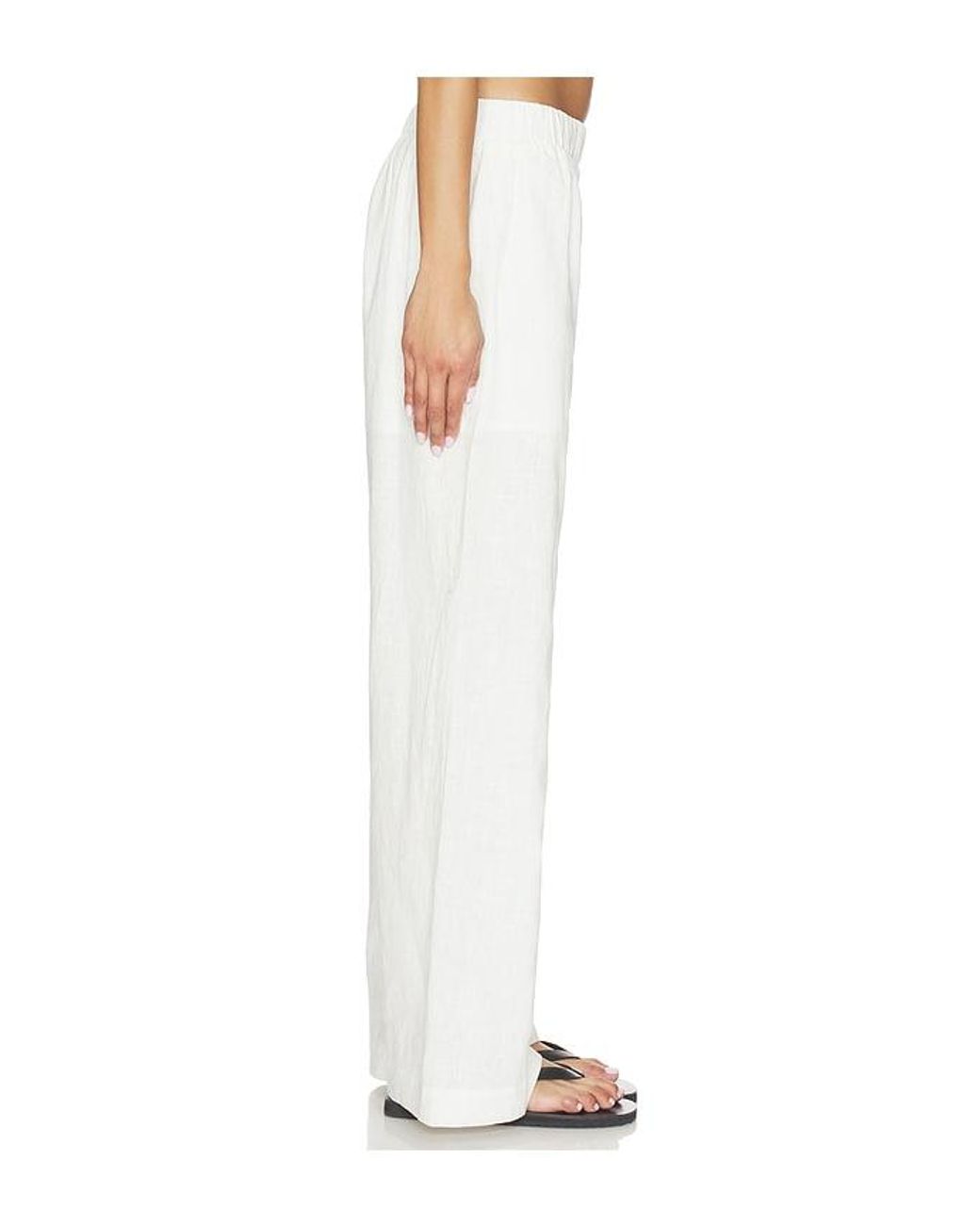 Artless White Linen Relaxed Pants