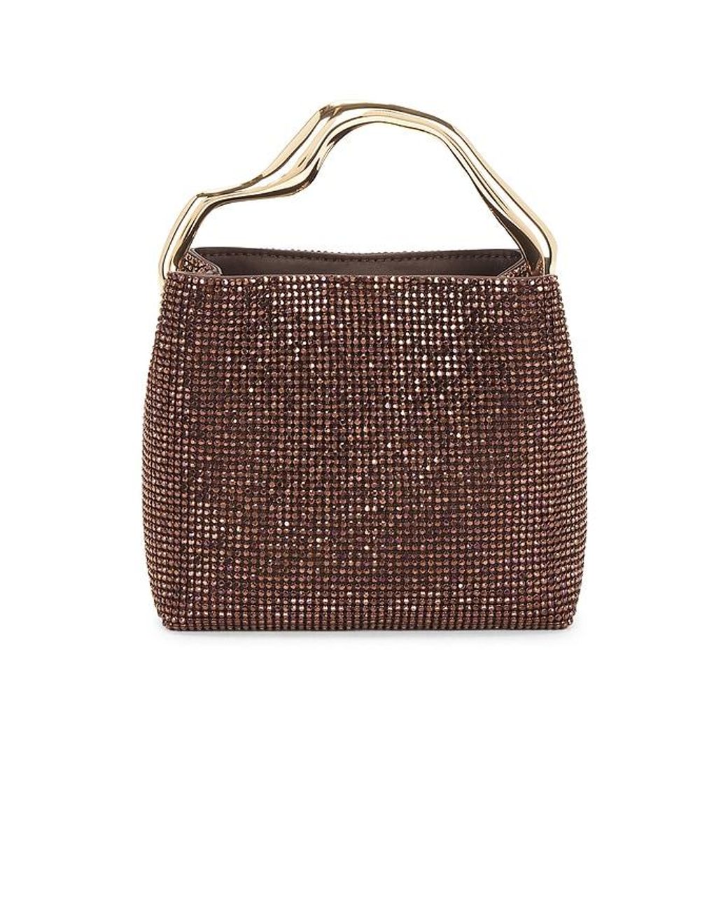 Cult Gaia Brown Solene Mini Top Handle Bag