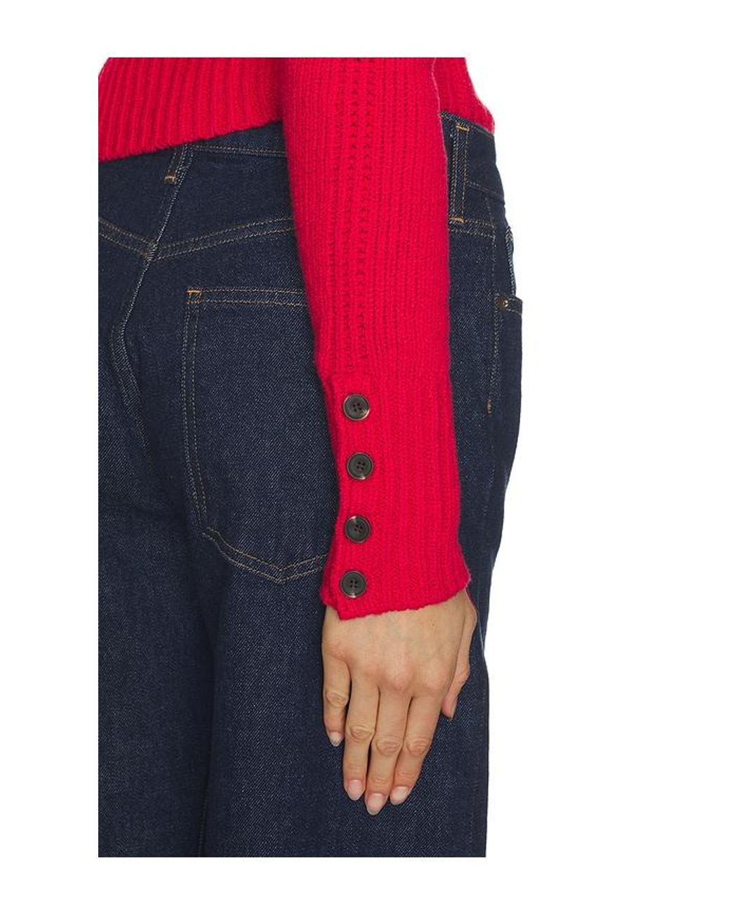 Free People Red Mila Pullover