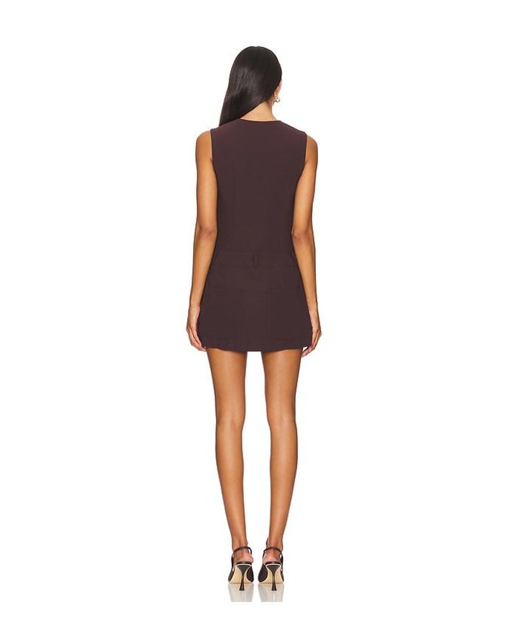 Amanda Uprichard Brown Utility Shirt Dress