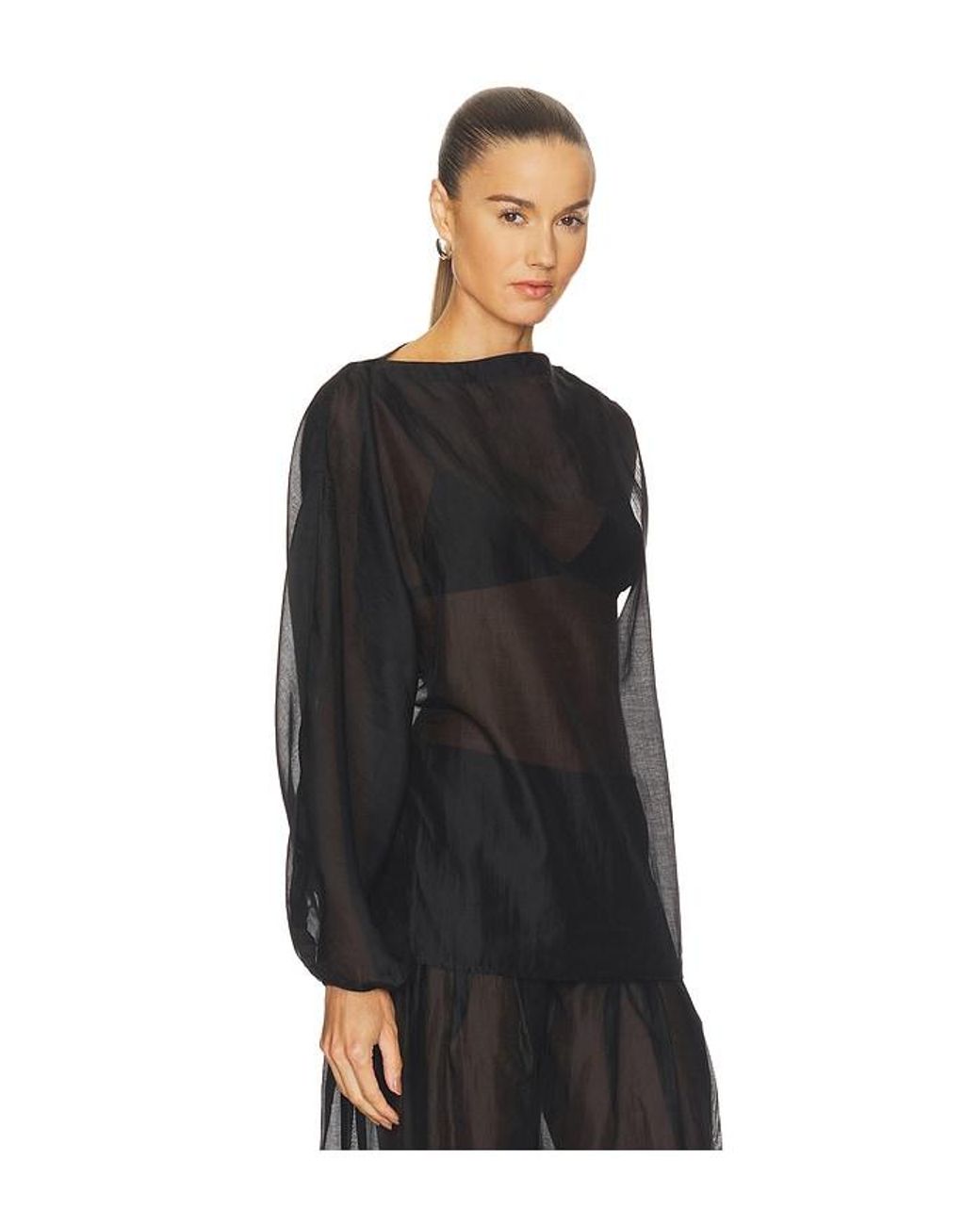 Camila Coelho Black Evelia Top