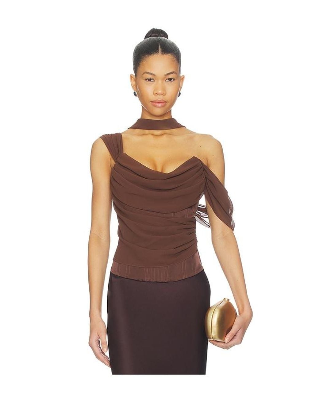 LPA Brown Adara Corset Top