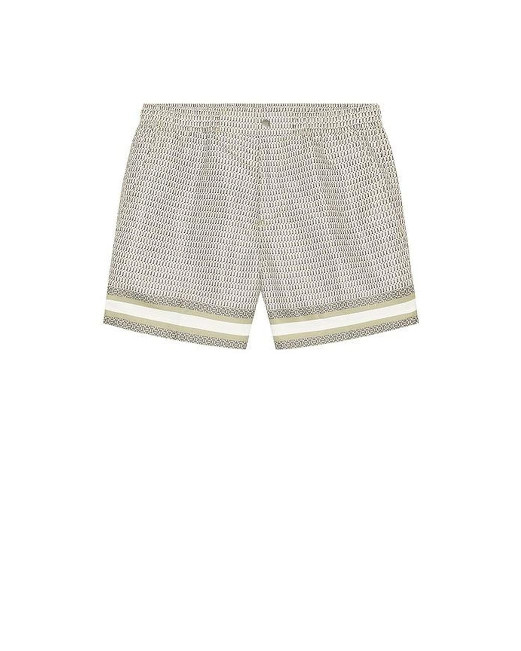 CHE Gray Berkeley Border Printed Swim Short for men