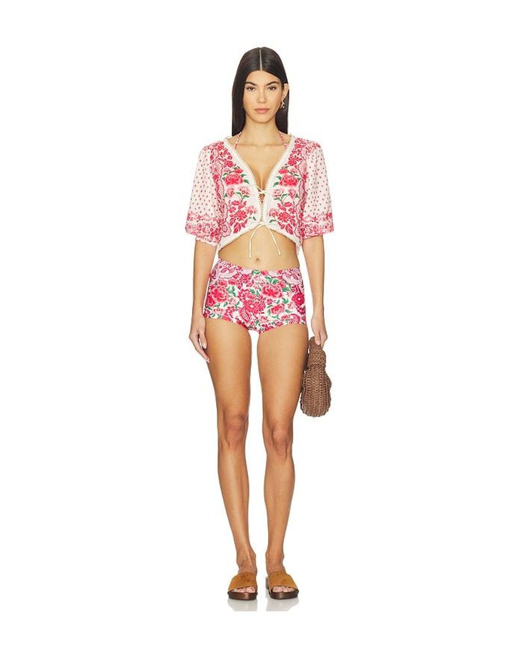 Agua Bendita Pink X Revolve Salem Top