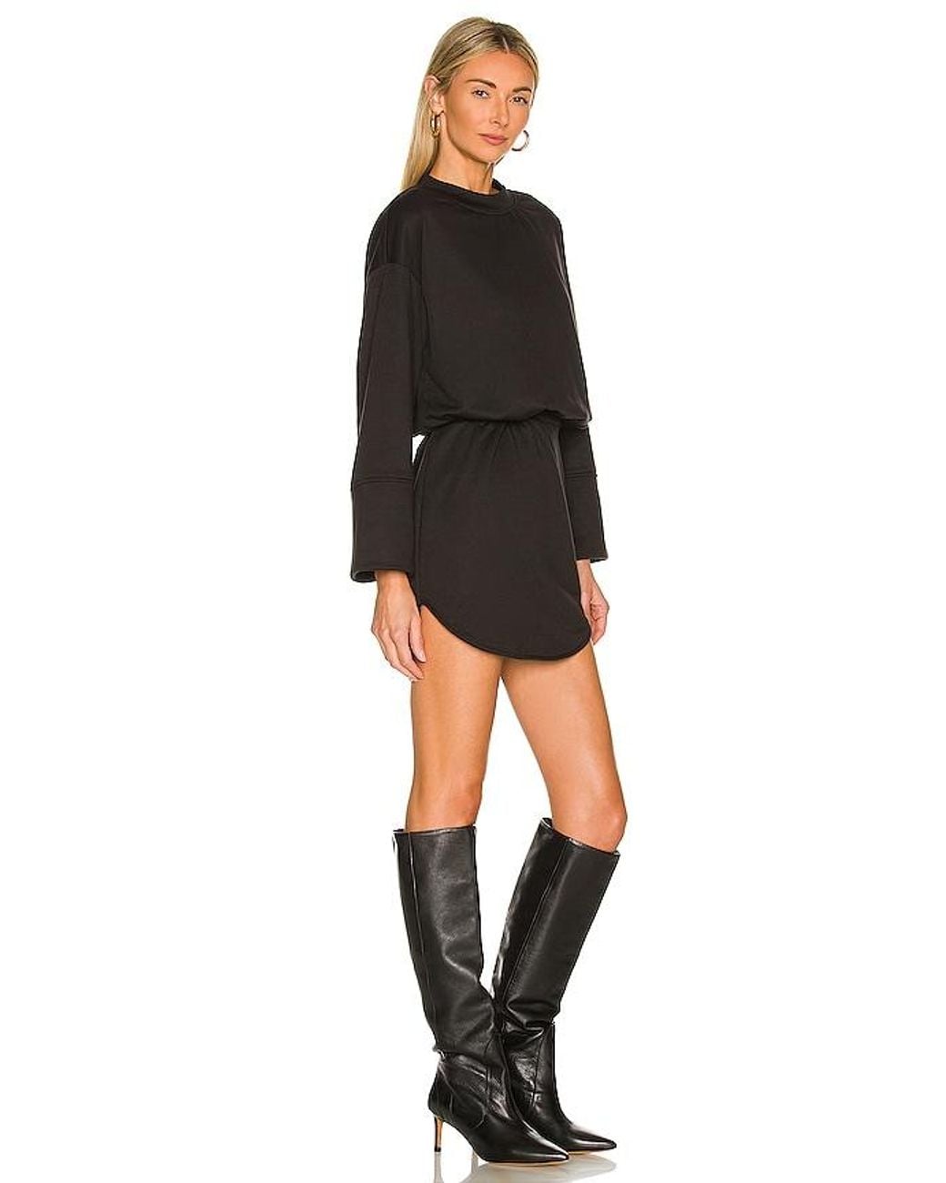 superdown Black Lana Sweatshirt Dress