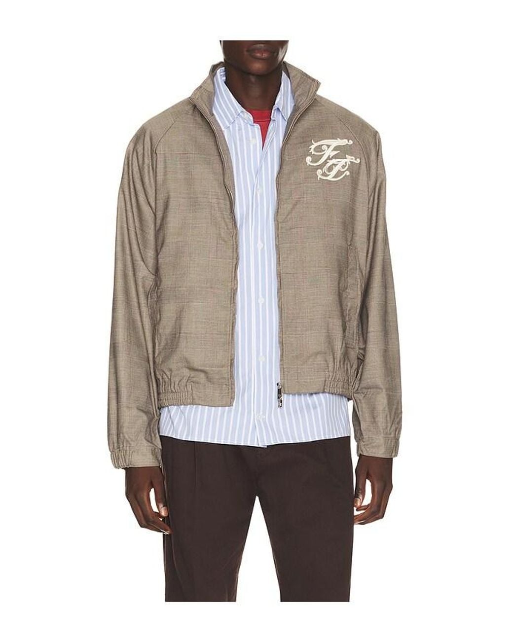 Filling Pieces Gray Raglan Track Jacket for men