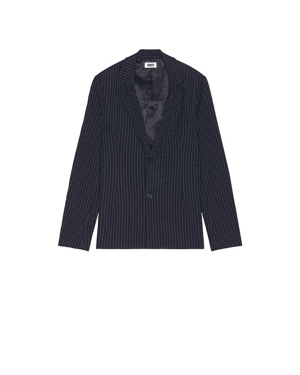 KROST Blue Double-Button Pinstripe Blazer for men