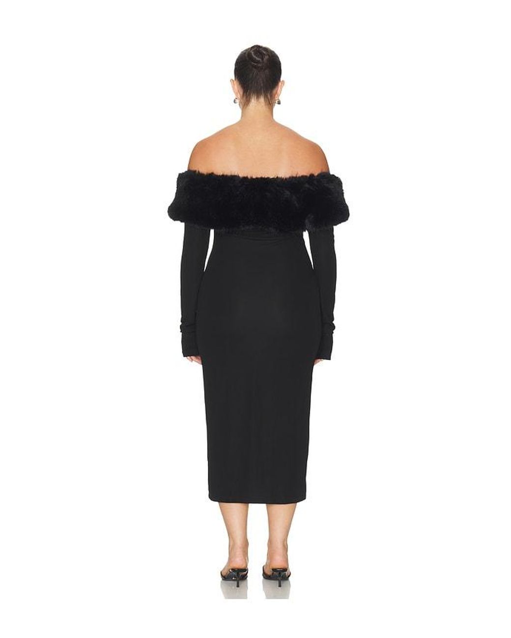 L'academie Black Nara Midi Dress