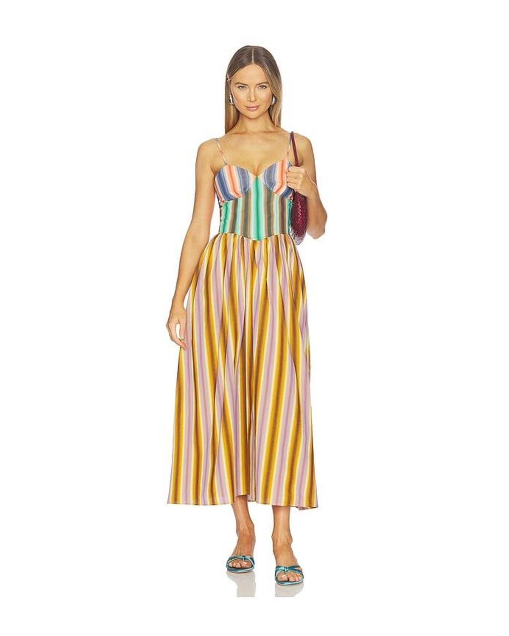 Celiab Metallic Duku Dress