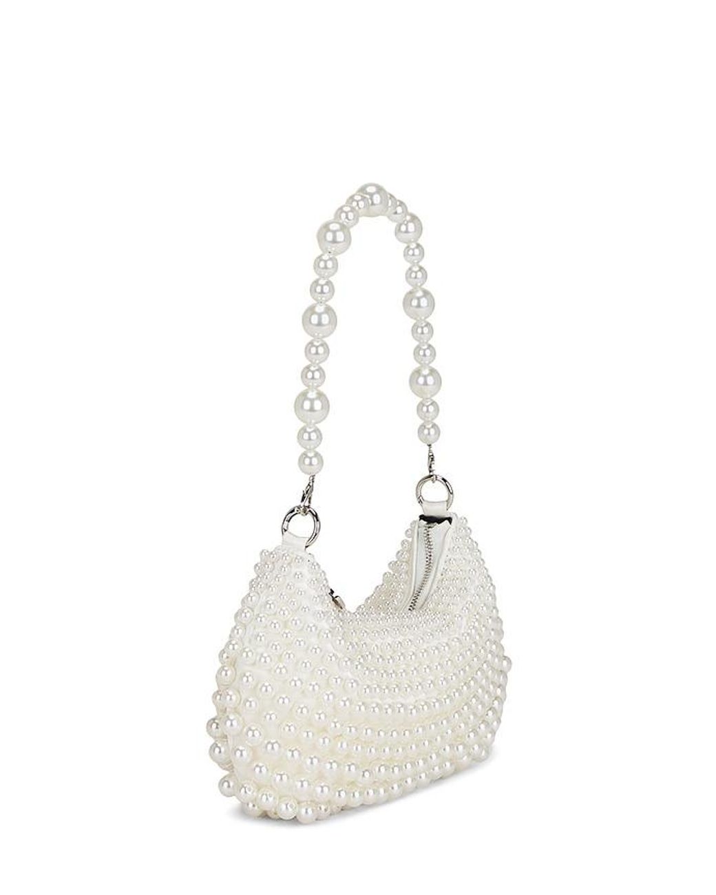 Olga Berg White Pia Croissant Bag