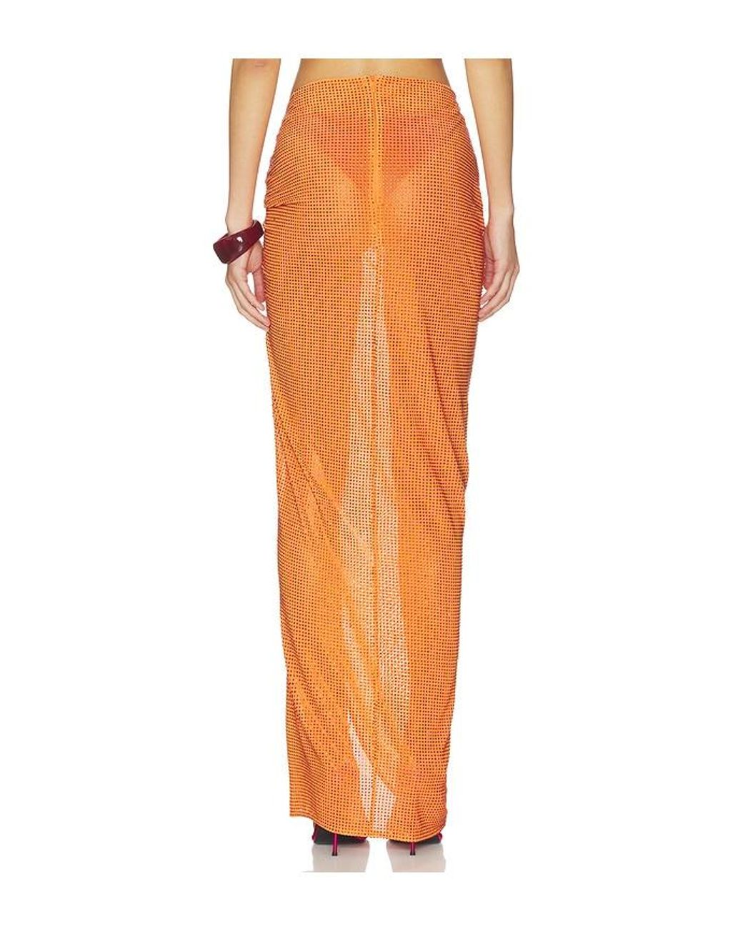 Mariandree Gaitan Orange Isabel Skirt
